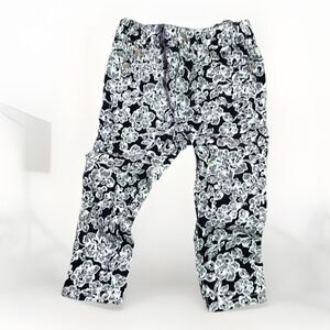 7 For All Mankind Black and White Floral Lace Print Jeans 18 Mos